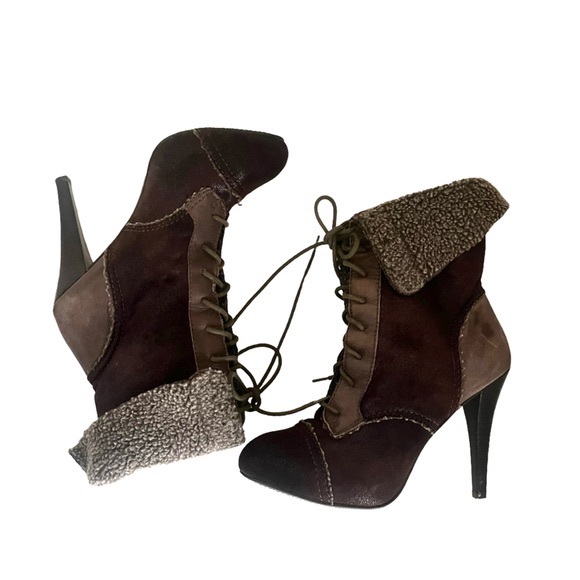 MAX STUDIO Bootie/Mid-Calf Boot Faux Shearling - Picture 9 of 15